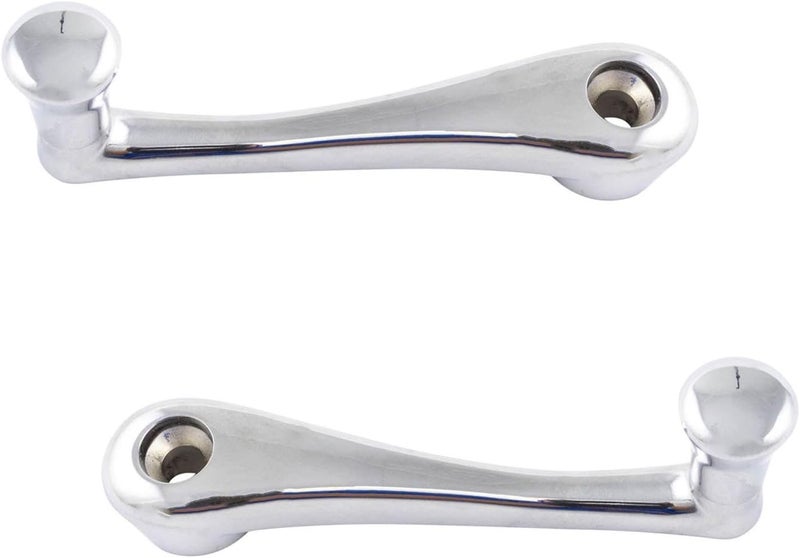 TRQ Window Crank Handle Set Chrome Compatible with 90-11 Peterbilt - Image 1